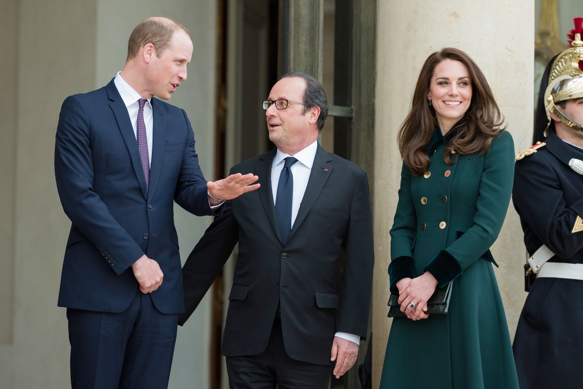 Prinz William, Francois Hollande, Kate Middleton