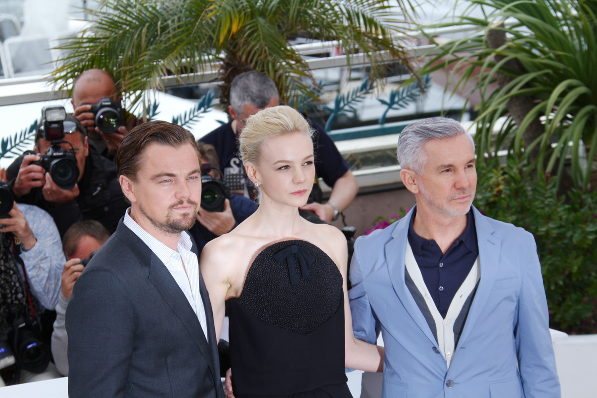 Leonardo DiCaprio mit Baz Luhrmann und Carey Mulligan